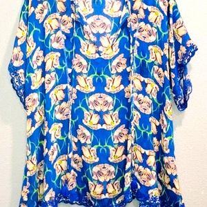 JOHNNY WAS XXL Floral Top, EUC